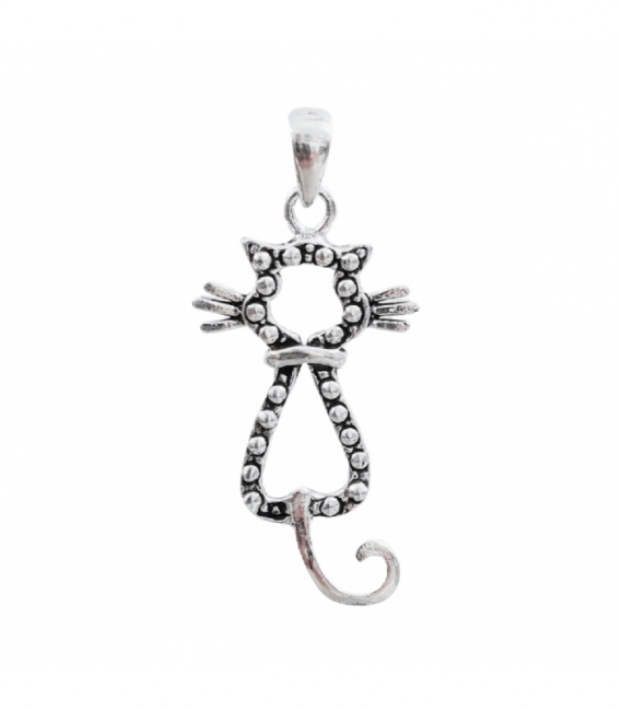 Pendentig Argent Chat 28mm