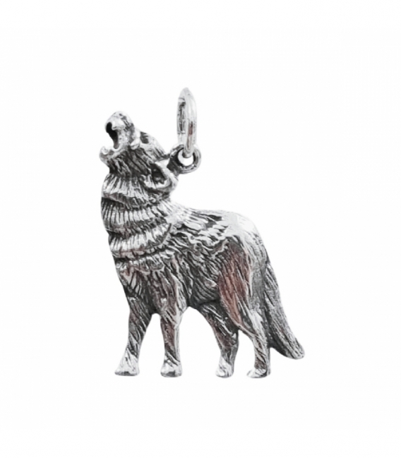 Colgante Plata Lobo 23mm