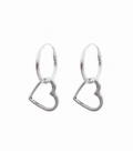 Aro Plata Corazon 12mm Precio Par