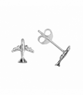 Boucles d'oreilles Argent Avion. Prix Paire