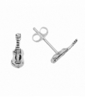 Boucles d’oreilles Argent Guitare. Prix Paire