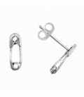 Boucles d'oreilles Argent Epingle à Nourrice. Prix Paire