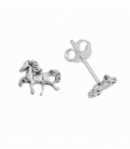 Pendiente Plata Caballo. Precio Par