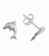 Boucles d’oreilles Argent Dauphin. Prix Paire