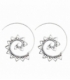 Pendiente Plata Espiral labrada 21mm. Precio Par