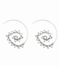 Pendiente Plata Espiral 19mm. Precio Par