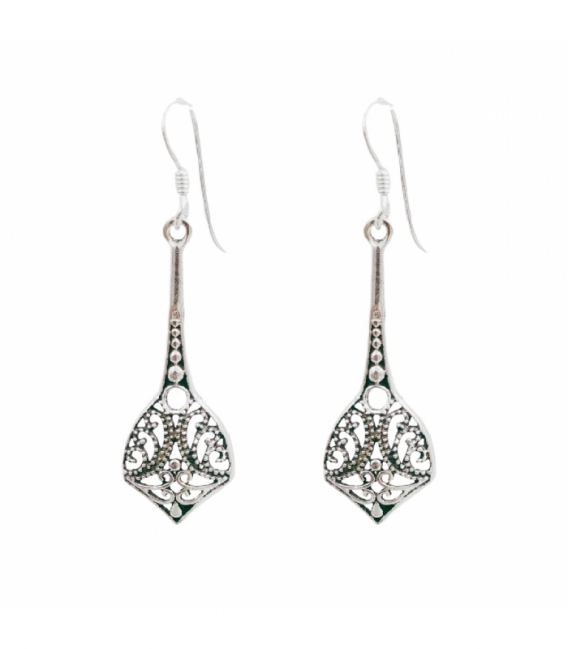 Pendiente Plata Vieja. Precio Par