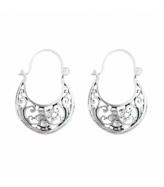 Pendiente Plata Vieja 26mm. Precio Par