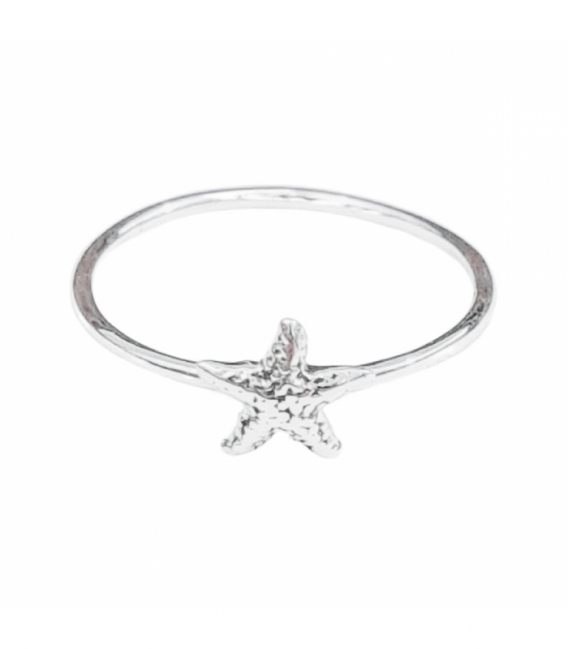Anillo Plata Estrella Mar