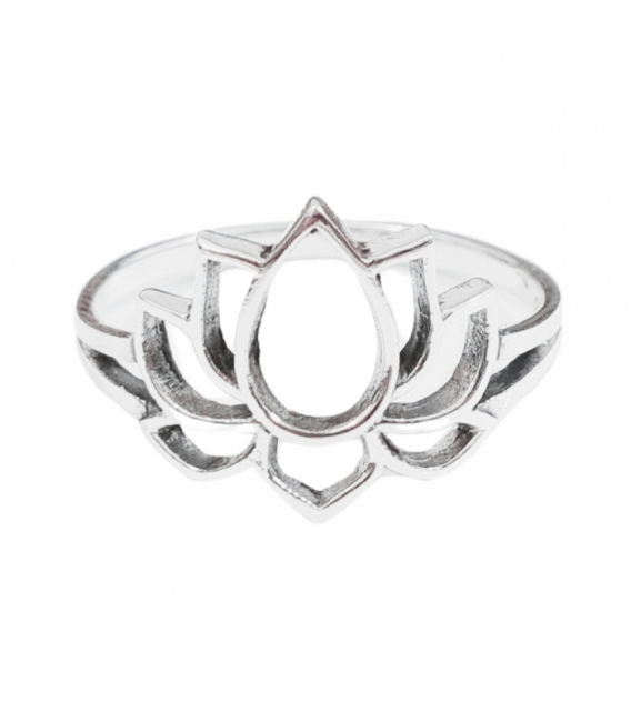 Anillo Plata Flor Loto 246