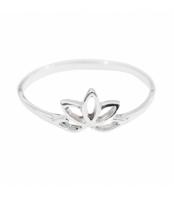 Anillo Plata Flor Loto 27