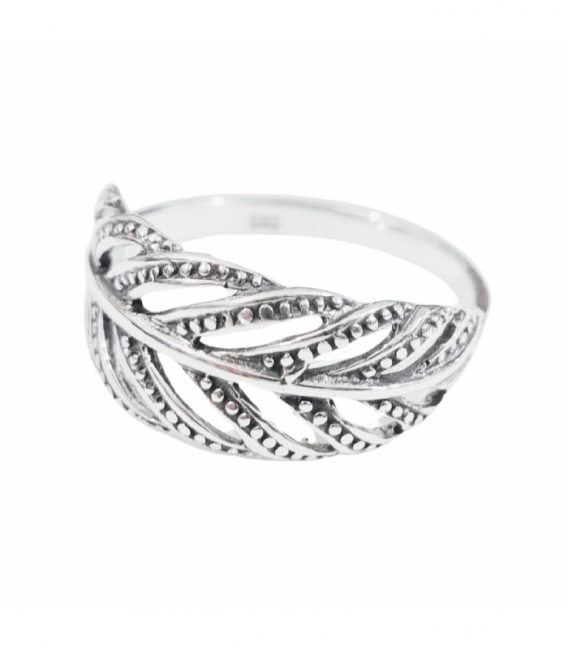 Anillo Plata Pluma