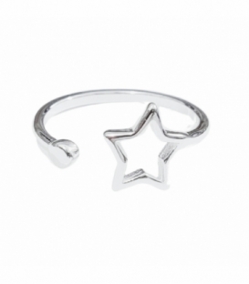 Anillo Plata Estrella y Bola
