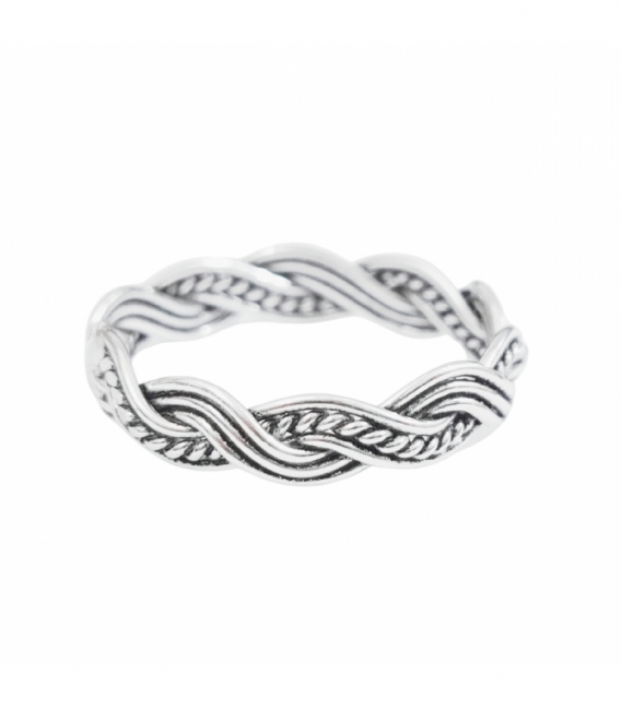Anillo Plata Trenzado