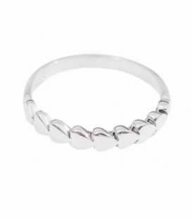 Anillo Plata Corazones