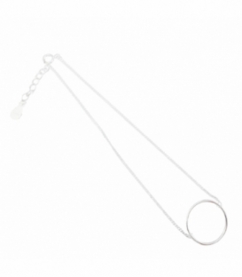 Tobillera Plata Circulo 22+2,5cm