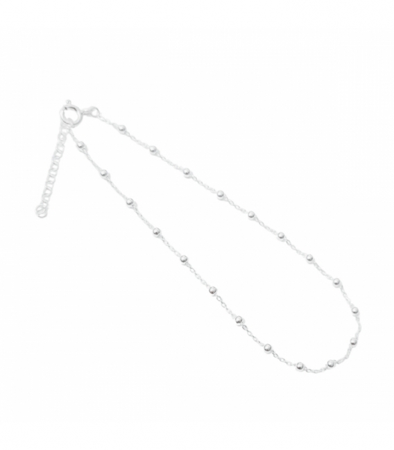 Chevillère Argent Boules 23+2,50cm