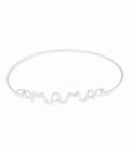 Pulsera Plata Rigida Mama