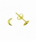Boucles d'oreilles Argent Lune Recouverte Prix Paire