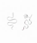 Pendiente Plata Serpiente Precio Par