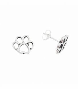Pendiente Plata Huella Perro Precio Par