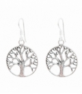 Boucles d'oreilles Argent Arbre de Vie. Prix Paire