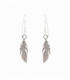 Pendiente Plata Pluma. Precio Par