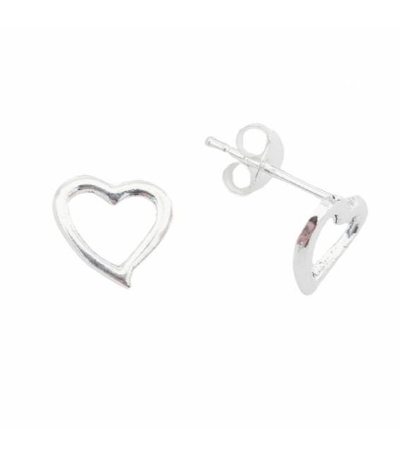 Pendiente Plata Corazon Precio Par