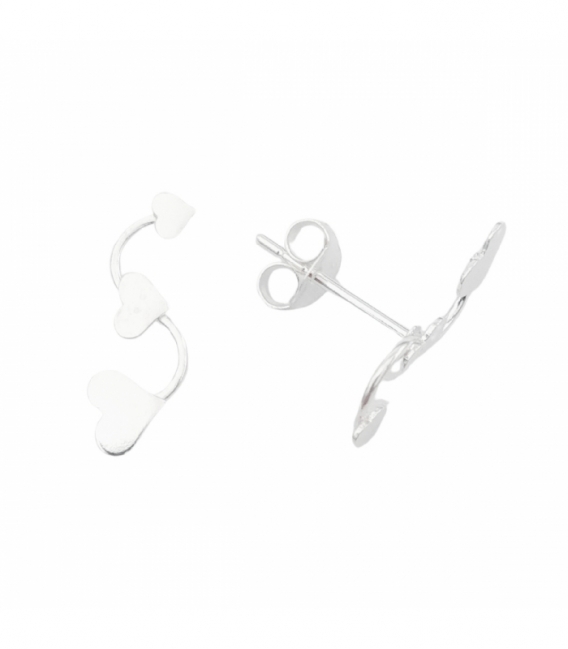 Pendiente Plata Corazones Precio Par