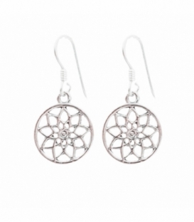Pendiente Plata Mandala Ø13mm Precio Par
