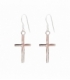 Boucles d’oreilles Argent Croix. Prix Paire