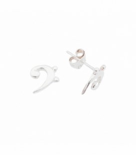 Boucles d'oreilles Argent Clé de Fa 7x7.5mm Prix Paire