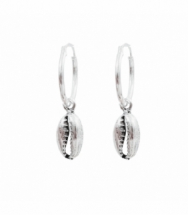Aro Plata con Concha 12mm Precio Par