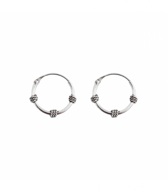 Créoles Argent Bali 12 X 1.2mm Prix Paire
