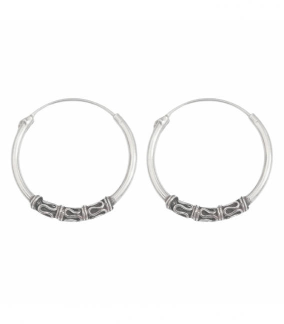 Aro Bali Plata 20 X 1.5mm Precio Par