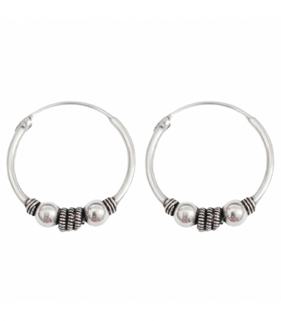 Aro Bali Plata 20 X 1.5mm Precio Par