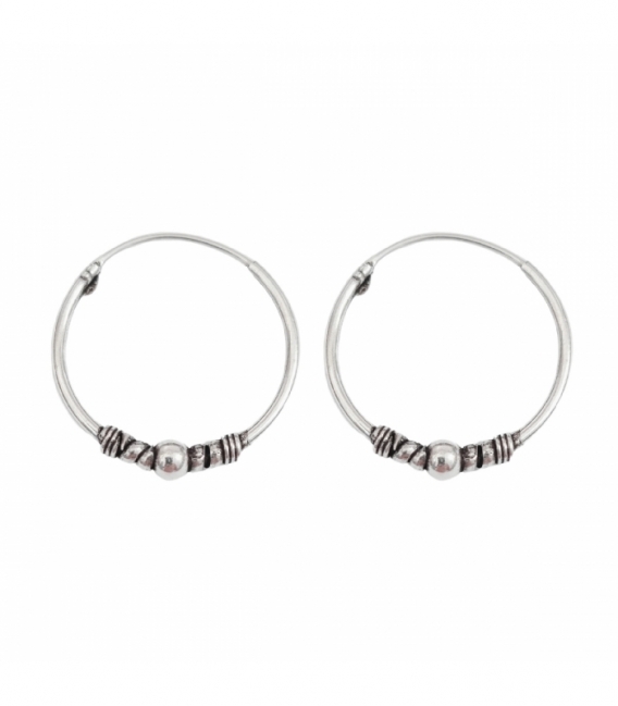 Créoles Argent Bali 22 X 1.2mm Prix Paire