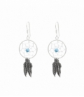 Pendiente Plata Atrapasueños 16mm. Prix Paire