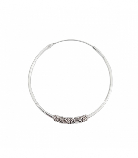Aro Bali Plata 30 X 1.2mm Precio Par