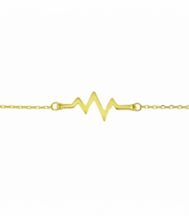 Pulsera Plata Electro 16+3cm Bañada