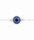 Bracelet Argent Mauvais Oeil 16+2,5cm