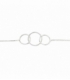 Pulsera Plata Karma Tres Circulos 16,5+3cm