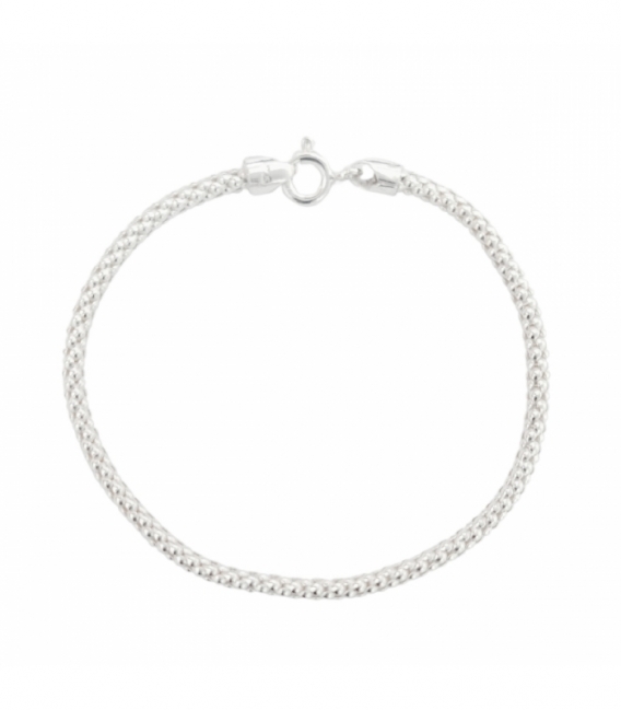 Pulsera Plata Cordon 15cm