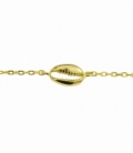 Pulsera Plata Concha 15,5+3cm Bañada