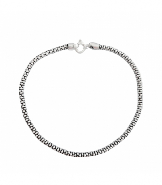 Pulsera Plata Cordon 21+3cm