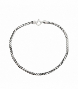 Pulsera Plata Cordon 21+3cm