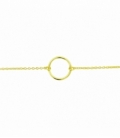 Pulsera Plata Circulo 16+3cm Bañada