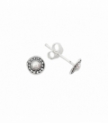 Pendiente Plata Boton. Precio Par
