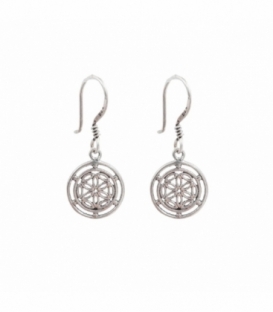 Pendiente Plata Mandala Ø13mm. Precio Par