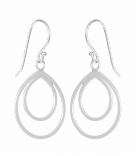 Boucle d'oreille Argent Goutte. Prix Paire